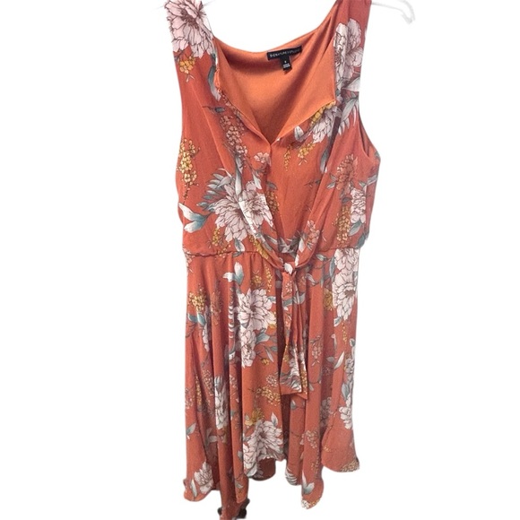 Signature Studio Womens Floral Print Sleeveless‎ Tie Waist Dress - Picture 1 of 3